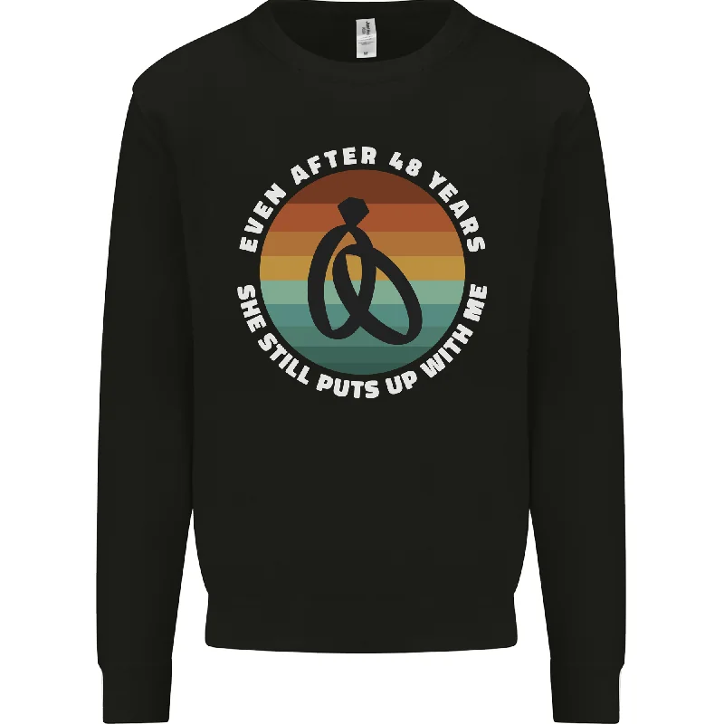 Weekend Special trendy sports sweatshirt48 Year Wedding Anniversary 48th Marriage Mens Sweatshirt Jumper