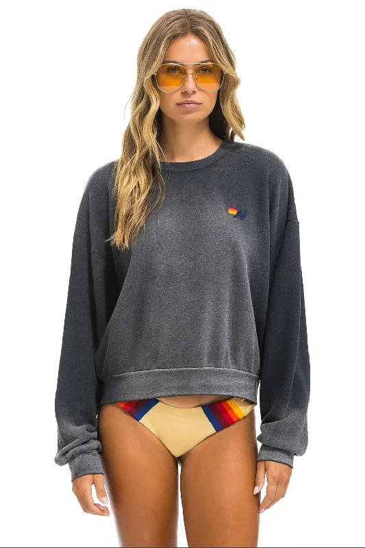 relaxed fit sports hoodieESSENTIAL RELAXED CREW SWEATSHIRT - FADED SMOKE