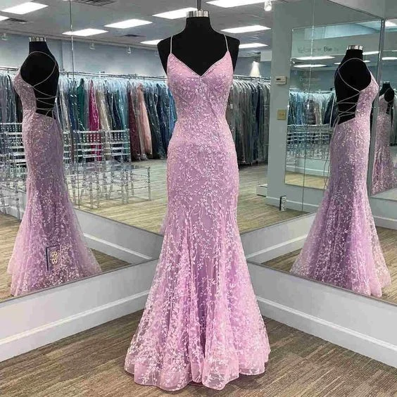 Super Savings floral wrap dressGorgeous Mermaid Lilac Prom Dress with Embroidery Y1009