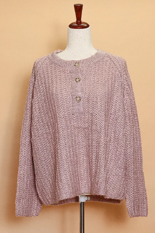 Mega Sale urban street coatMauve Three Button Sweater (6pc)