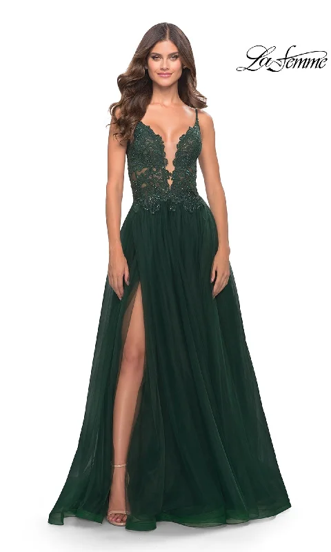 Unmissable Offer flowy evening dressLa Femme 31507 Formal Prom Dress