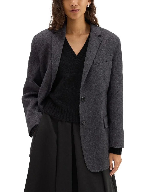 functional coatTheory Oversized Wool & Cashmere-Blend Tailor Jacket