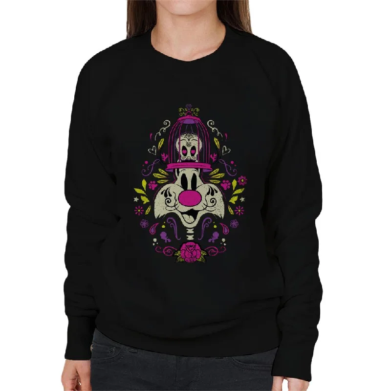 Fantastic Deals bold workout sweatshirtLooney Tunes Halloween Sylvester Tweety Skeleton Women's Sweatshirt