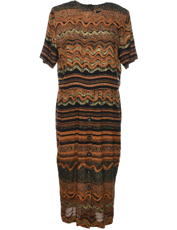 stylish peacoatAbstract Pattern Dress - XL