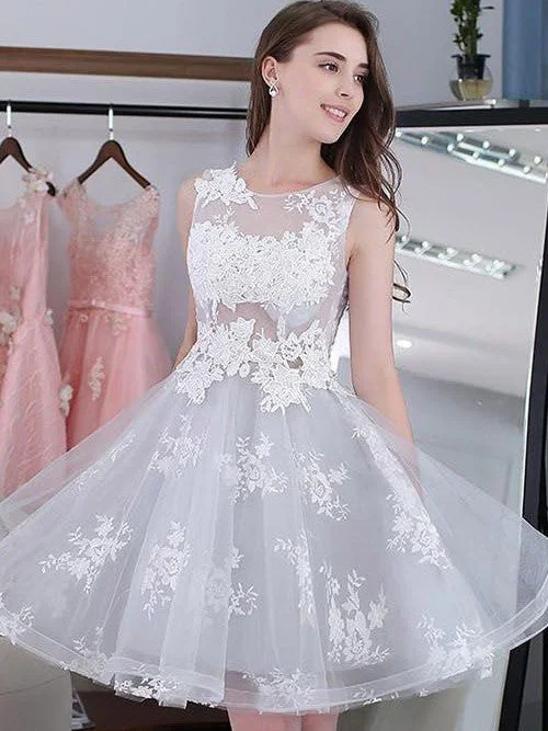 Stock Clearance Homecoming Dress Lace-up Silver Sexy Short Prom Dress Party Dress JK167