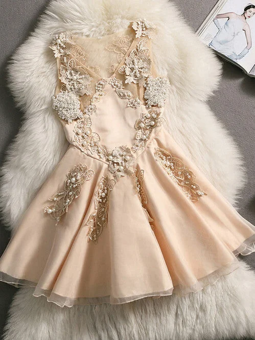 Weekend Deal Homecoming Dress Sexy V-neck Beading Short Prom Dress Party Dress JK166