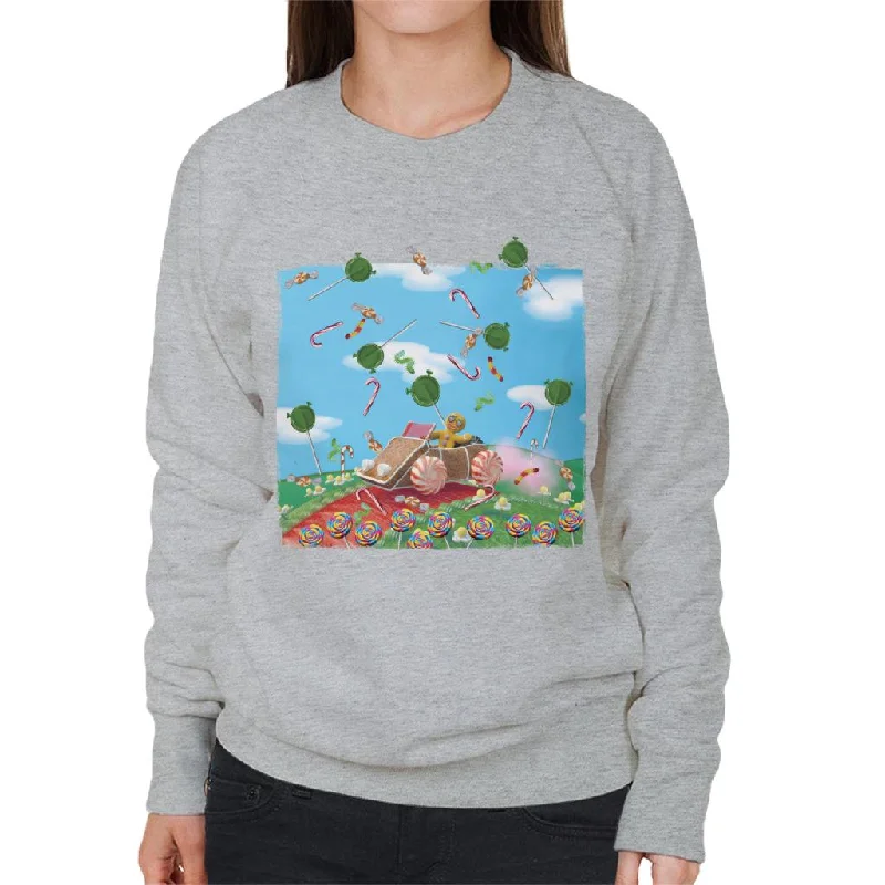 Midnight Madness lightweight workout sweatshirtShrek Christmas Gingerbread Man Raining Sweets Women's Sweatshirt