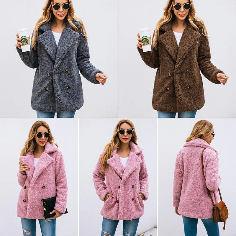 Special Discount faux fur coatCasual Teddy Coat