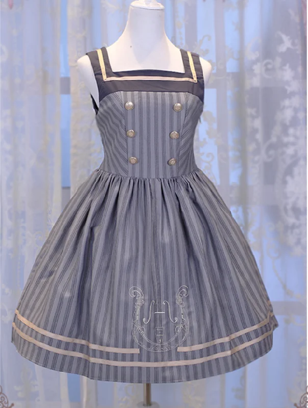 flowy dressChess Story~Magic Music School Series Fiddle Embroidery College Style Lolita JSK