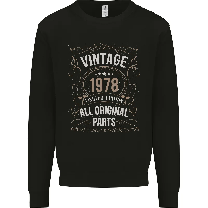 Can't Miss athletic style hoodie46th Birthday Limited Edition 1978 Mens Sweatshirt Jumper