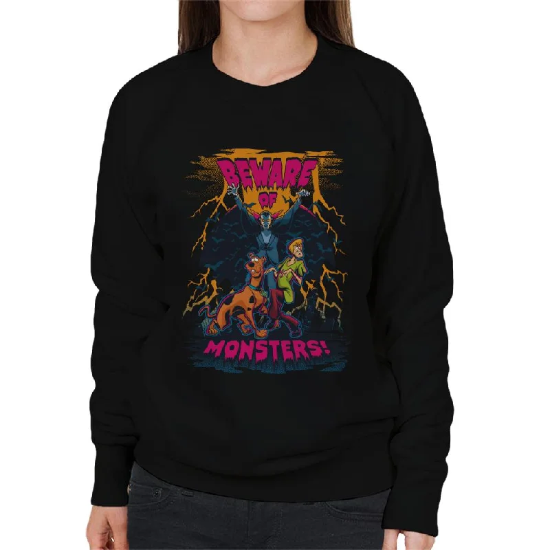 Value Deals comfy workout sweatshirtScooby Doo Halloween Beware Of Monsters Women's Sweatshirt