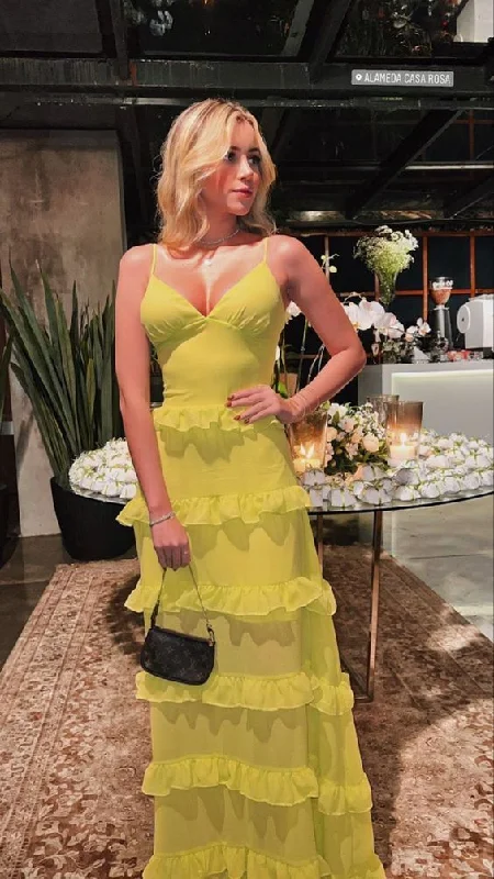 Today Only long-sleeve floral dressSpaghetti Straps V Neck Long Prom Dresses,Evening Party Dresses Y1305