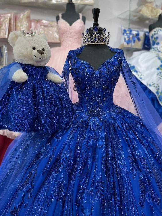 Deal Alert casual dressLuxurious Royal Blue Quinceanera Dress,Royal Blue Ball Gown Sweet 16 Dress Y1130