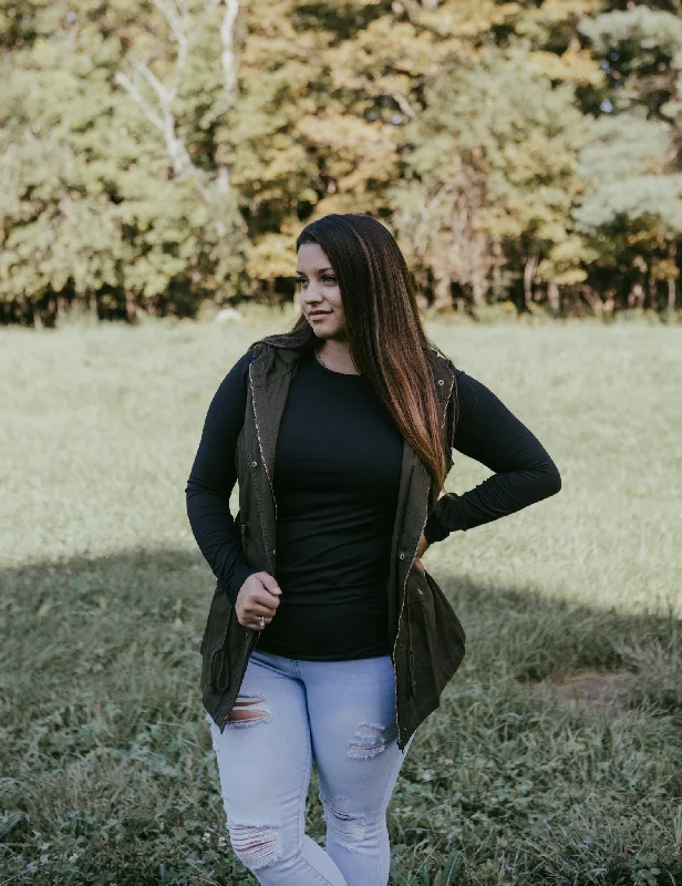 The Best Prices minimalist jacketOlive utility vest
