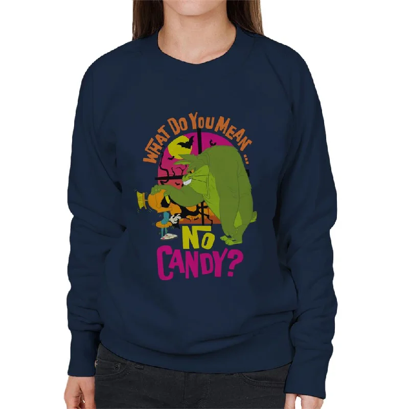 Huge Savings trendy sports sweatshirtLooney Tunes Halloween What Do You Mean No Candy Women's Sweatshirt