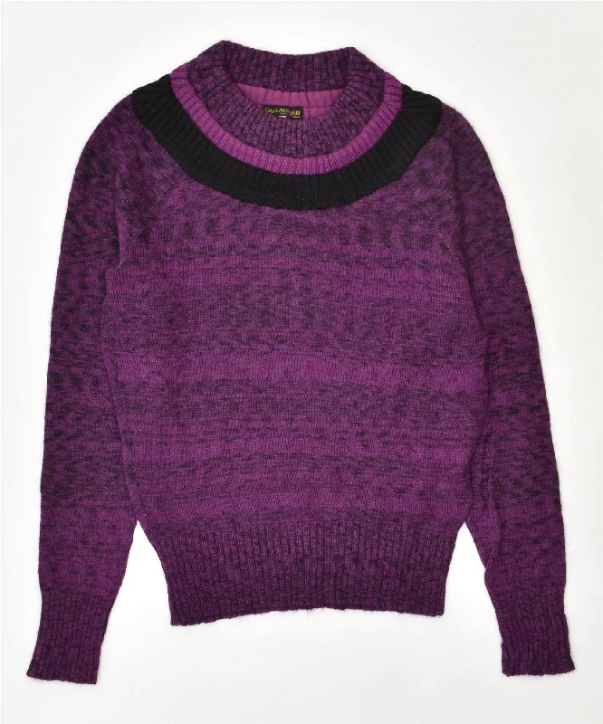 Deep Discounts warm hoodieCALLAGHAN Womens Crew Neck Jumper Sweater IT 40 Small Purple Flecked
