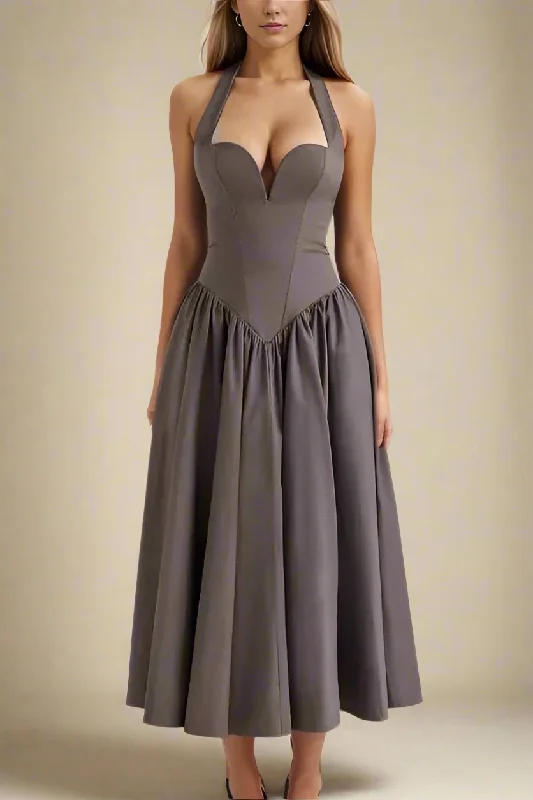 Unmissable Offer elegant shift dressAnita Bodycon Midi Dress - Steel Grey