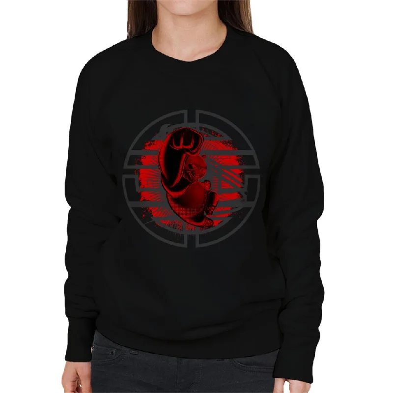 Price Drop modern athletic hoodieKung Fu Panda Po Red Punch Women's Sweatshirt