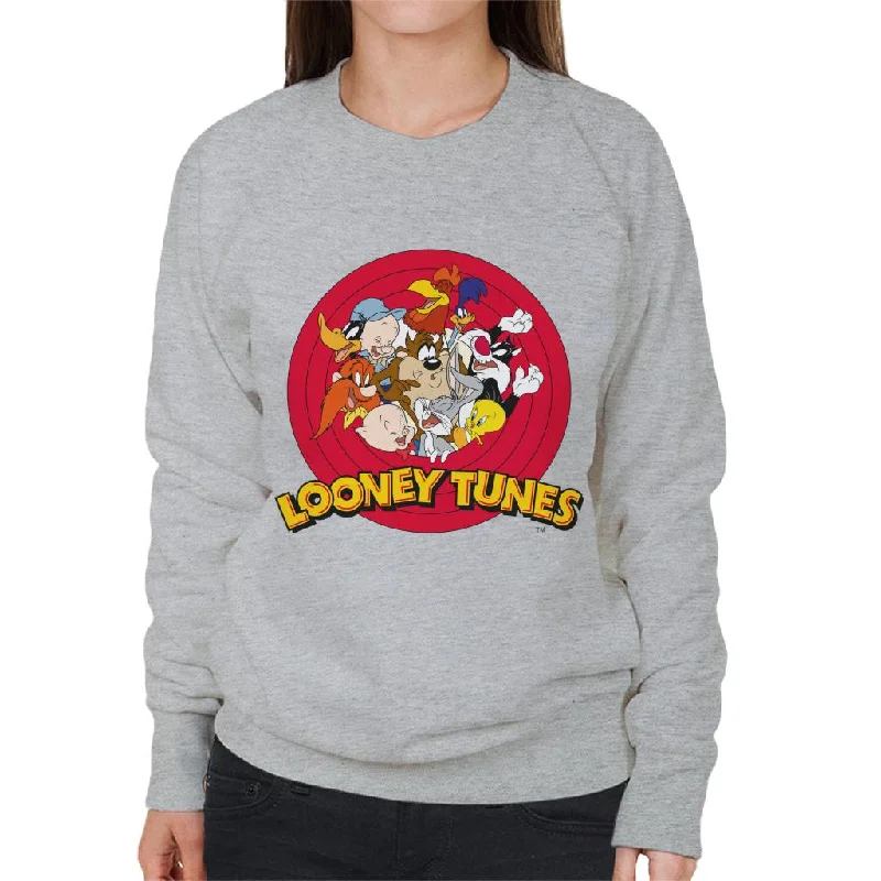 Final Clearance graphic gym sweatshirtLooney Tunes Opening Scene Characters Women's Sweatshirt