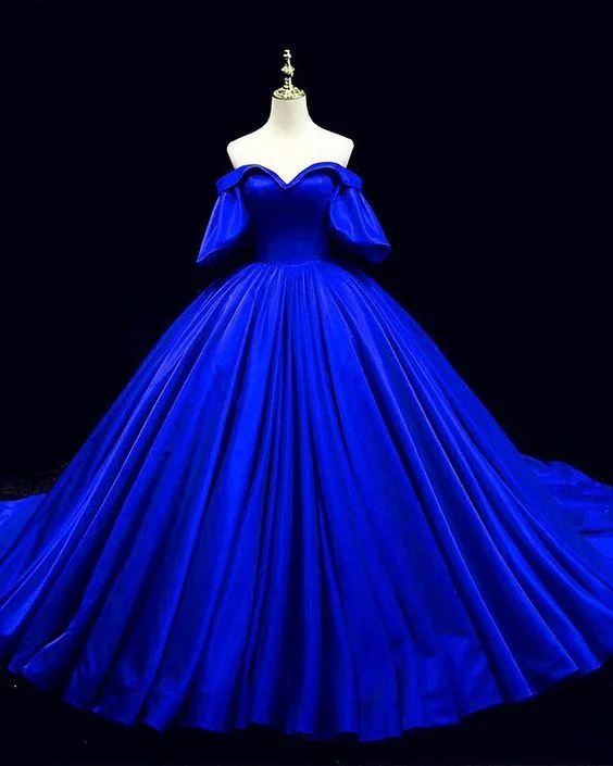 Final Clearance elegant dressRoyal Blue Satin Ball Gown Charming Princess Dress Y305 Final Clearance elegant dressRoyal Blue Satin Ball Gown Charming Princess Dress Y305
