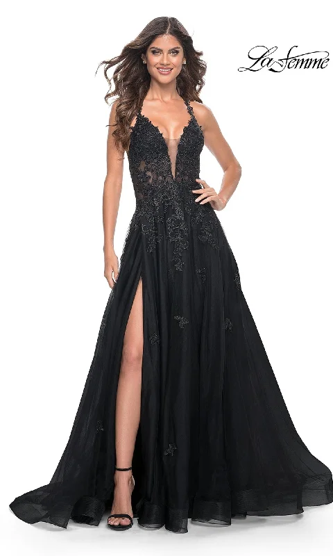 lace-up dressLa Femme 32022 Formal Prom Dress