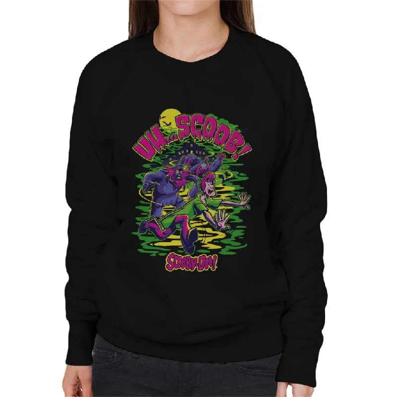 Weekend Deal sleek gym hoodieScooby Doo Halloween Shaggy Being Chased Uh Scoob Women's Sweatshirt