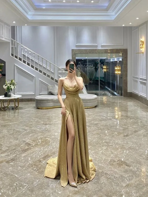 The Best Prices textured dressGlamorous A-line Prom Dress Side Slit Graduation Dress Y385 The Best Prices textured dressGlamorous A-line Prom Dress Side Slit Graduation Dress Y385