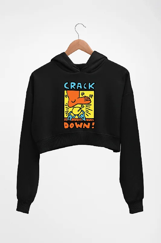 Don't Miss graphic hoodie with printKeith Haring Crop HOODIE FOR WOMEN