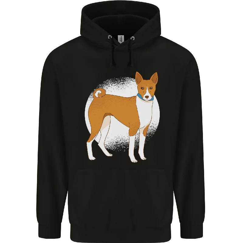 classic pullover hoodieA Basenji Dog Mens 80% Cotton Hoodie