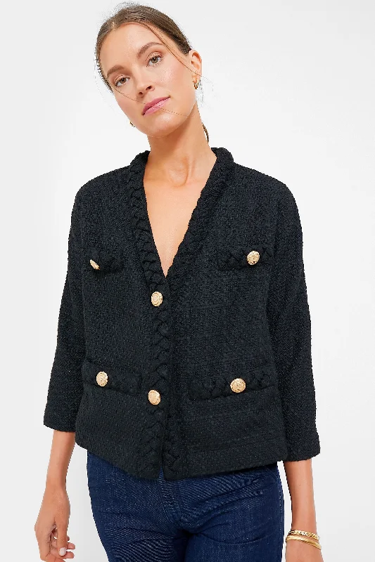 padded coatBlack Clodagh Tweed Jacket