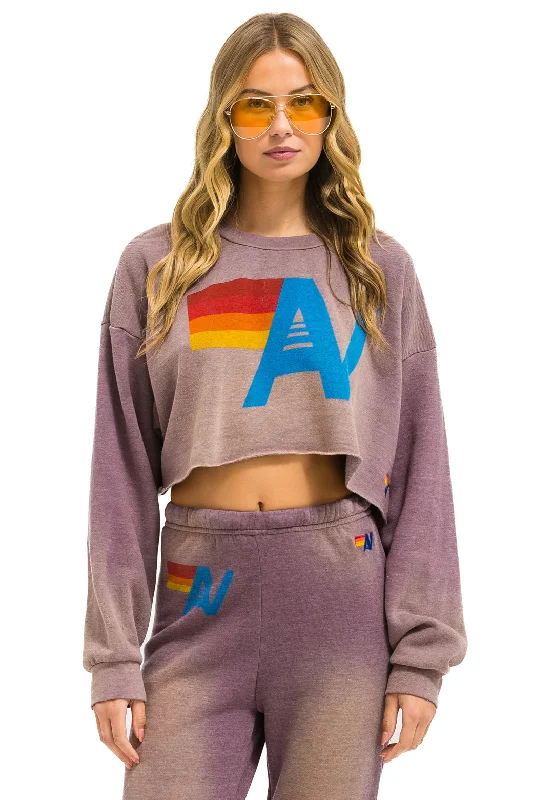 eco-friendly fitness hoodieVINTAGE LOGO CROPPED CREW SWEATSHIRT RELAXED - FADED MOCHA