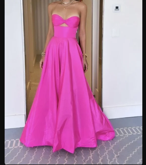 Clearance Sale elegant maxi dressElegant A-line Satin Prom Dress,Formal Gown Y1039