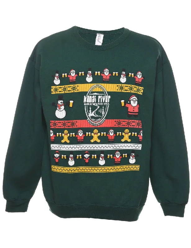 Special Discount long-sleeve winter jacketSnowman Christmas Sweatshirt - L