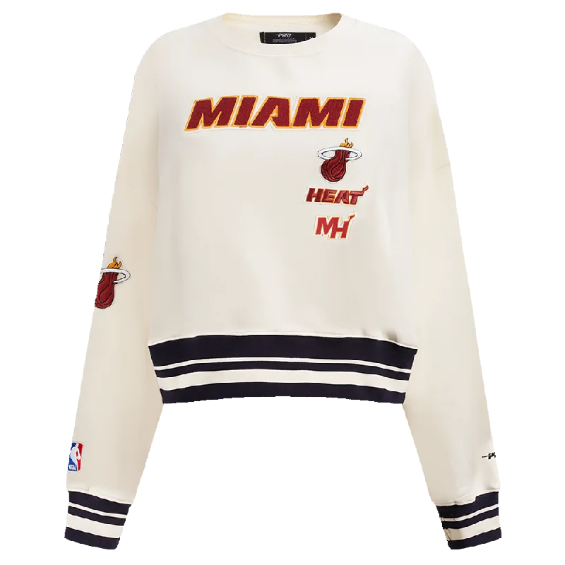 Sale Event performance hoodie for gymSUDADERA DE CUELLO REDONDO NBA MIAMI HEAT RETRO CLASSICS PARA MUJER