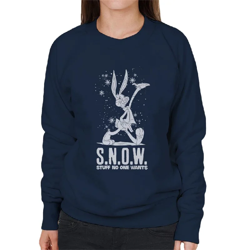 Don't Wait eco-friendly sports hoodieLooney Tunes Christmas Bugs Bunny Snow Women's Sweatshirt