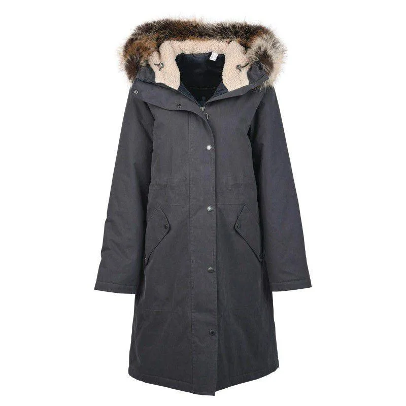 fashion coat with hoodBarbour Belgrave Ladies Waterproof Jacket - Dark Navy