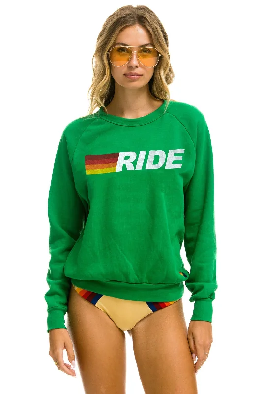 Best Bargains performance gym sweatshirtRIDE LOGO WHITE CREW SWEATSHIRT - KELLY GREEN Best Bargains performance gym sweatshirtRIDE LOGO WHITE CREW SWEATSHIRT - KELLY GREEN