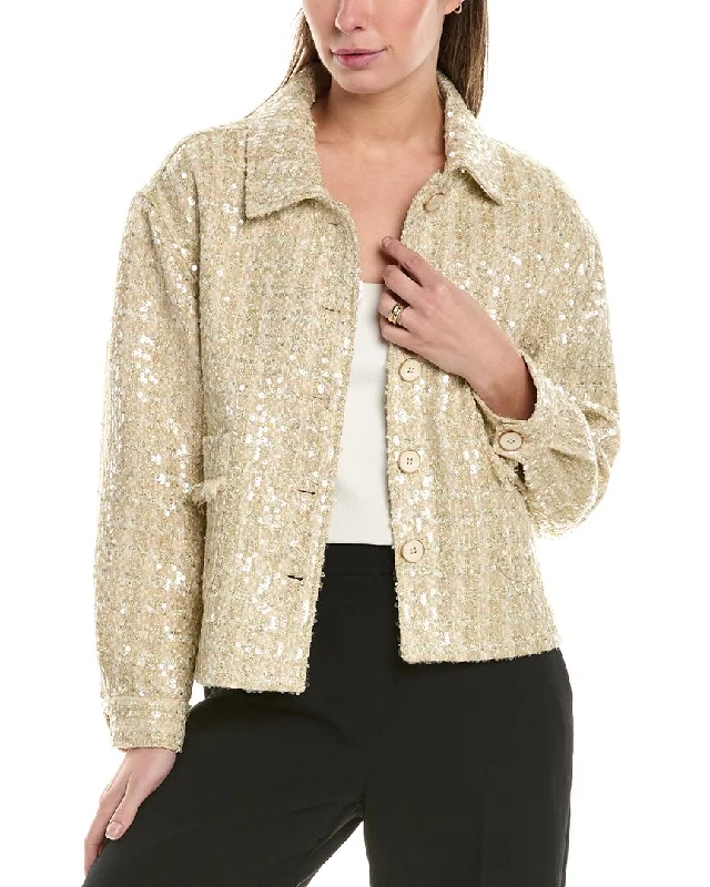 zip-up jacketVince Camuto Tweed Jacket