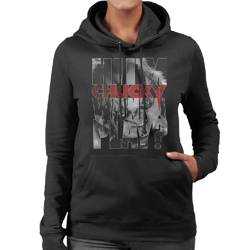 zip-up hoodieChucky Hi Im Chucky Scars And Stitches Women's Hooded Sweatshirt