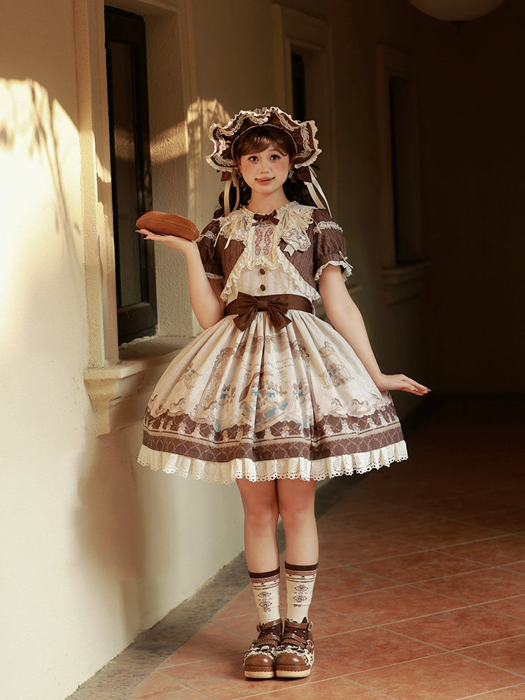 Massive Deals office dressAlice Girl~Sea Salt Fairytale~Sweet Doll-like Lolita OP Animal Printed Lolita Dress Massive Deals office dressAlice Girl~Sea Salt Fairytale~Sweet Doll-like Lolita OP Animal Printed Lolita Dress