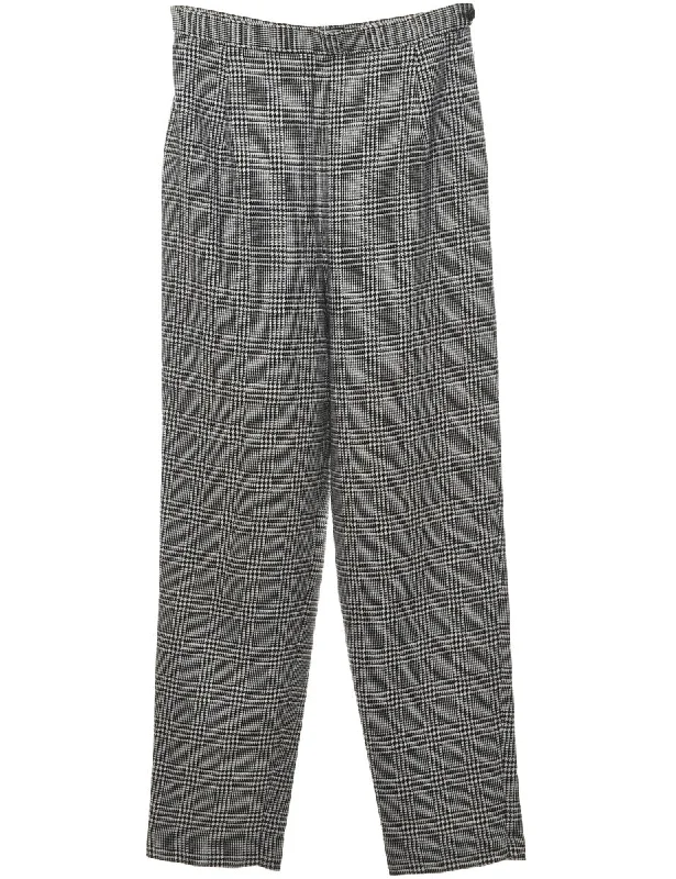 Mega Sale fashion-forward coatGrey, Black & White Dogtooth Trousers - W28 L30