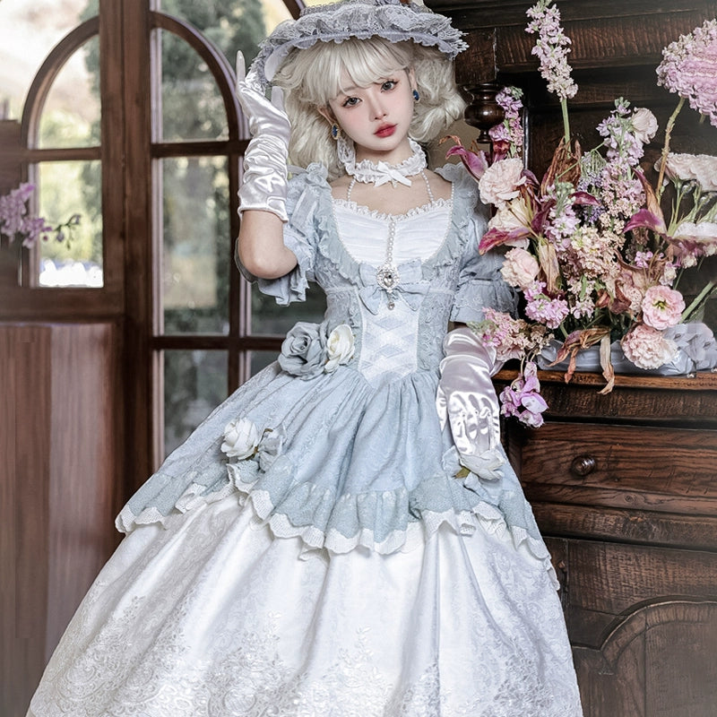 Mega Sale wrap dressRose Island~Fairytale Dance~Princess Lolita OP Halter Neckline Dress Mega Sale wrap dressRose Island~Fairytale Dance~Princess Lolita OP Halter Neckline Dress