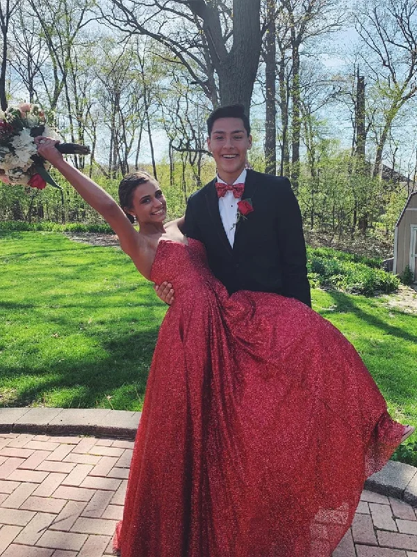 New Deals Sparkly Tulle Sweetheart A-Line Long Prom Dress with Pockets JKA013
