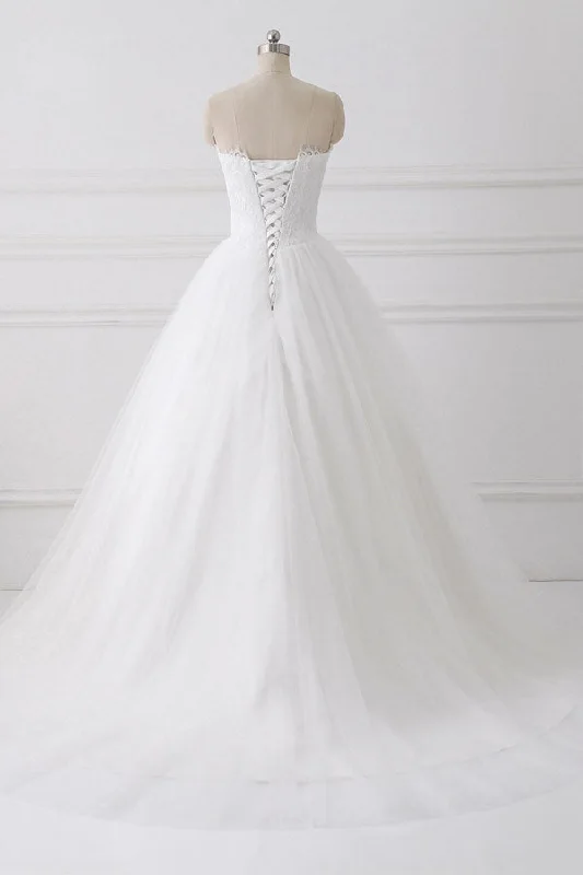 Grand Opening Sale Ball Gown Strapless Sleeveless Lace Up Wedding Dresses