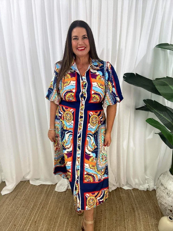 YEAR-End Sale mini dressThe Postiano Dress - Carnival Print