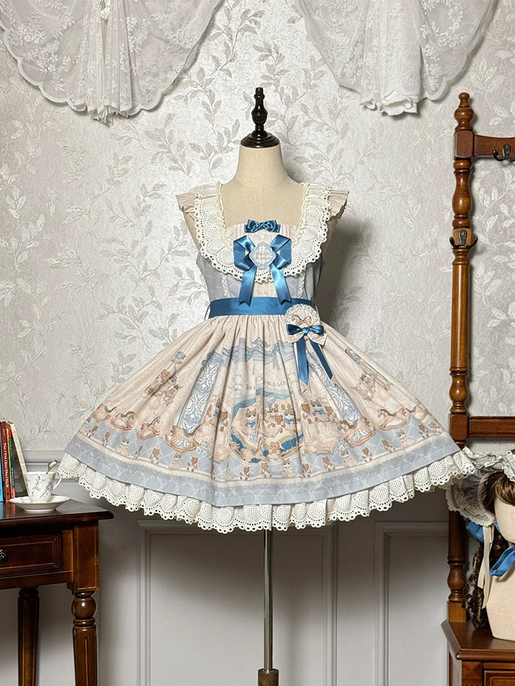 Crazy Savings lace dressAlice Girl~Sea Salt Fairytale~Sweet Lolita JSK Doll-like Lolita Printed Dress Crazy Savings lace dressAlice Girl~Sea Salt Fairytale~Sweet Lolita JSK Doll-like Lolita Printed Dress