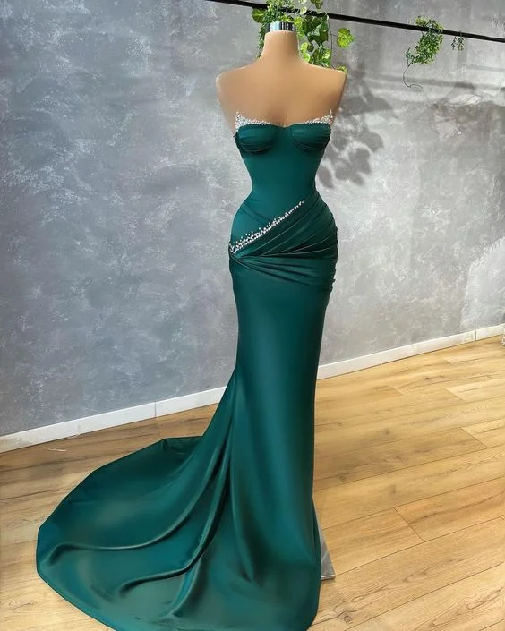 Savings Event fitted dressGreen Beaded Long Evening Prom Dress Y162