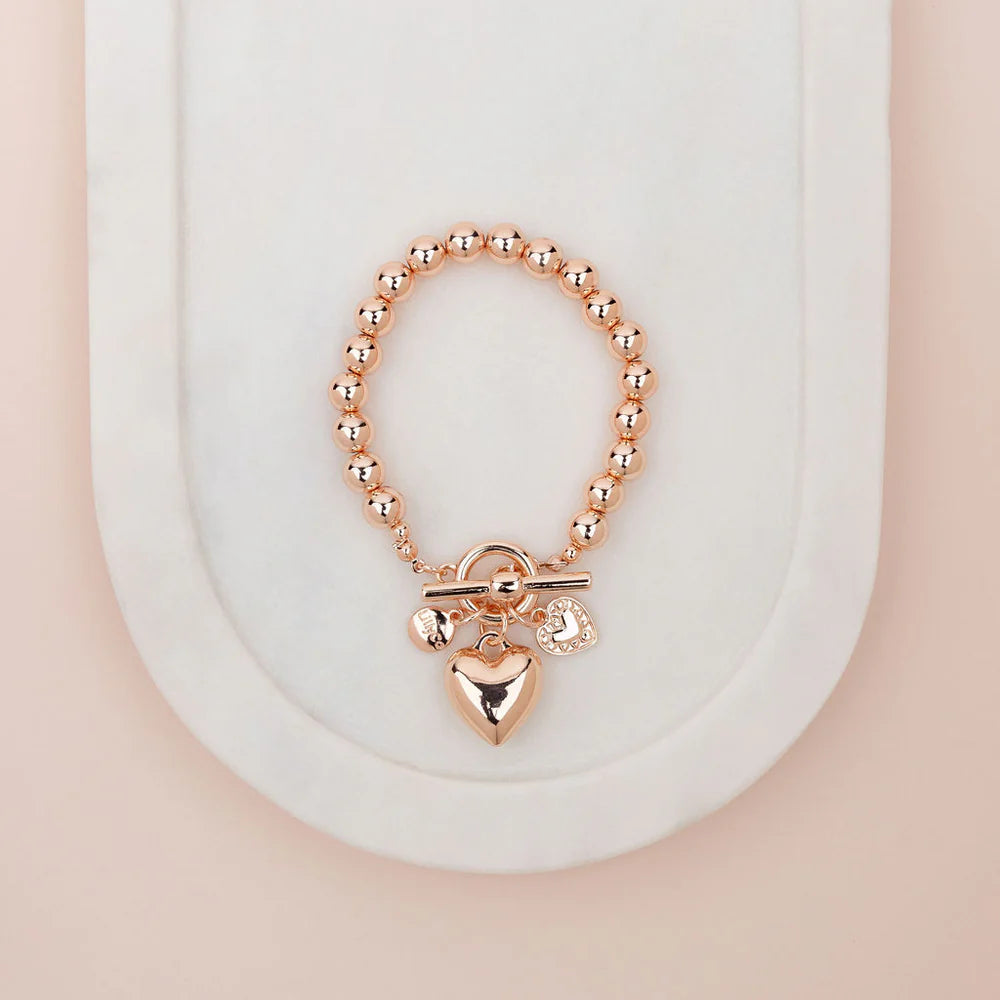 Inventory Reduction draped dressLimited Edition | Rose Gold Heart with Toggle Bracelet Inventory Reduction draped dressLimited Edition | Rose Gold Heart with Toggle Bracelet