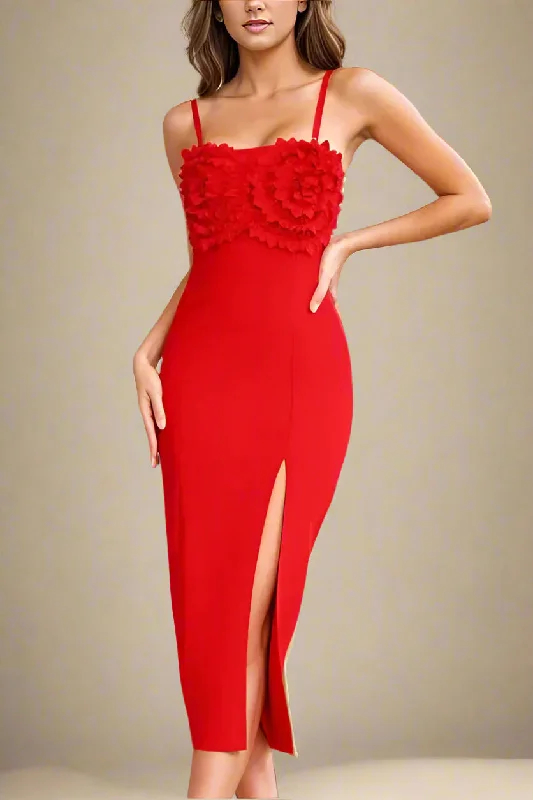 Exclusive Online Offer comfy dressFaye Bandage Midi Dress - Lipstick Red