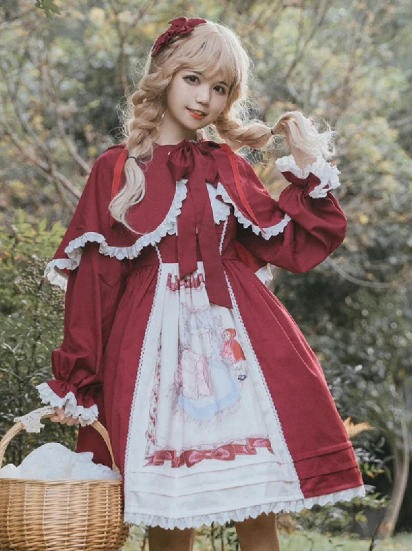 trendy wrap dressEieyomi~Little Red Riding Hood~Sweet Lolita JSK Dress